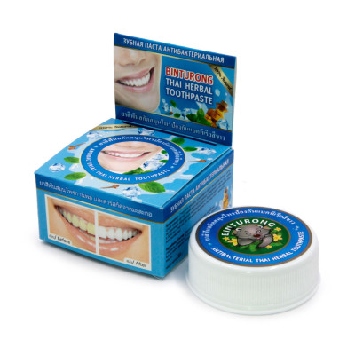 Тайская органическая зубная паста Антибактериальная Бинтуронг (Herbal Toothpaste Antibacterial Binturong), 30 г.