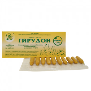 Фитокрем-свечи для интимной гигиены Гирудон Флюид СО 2 Адонис (Hirudon), 10 шт. по 2 г.
