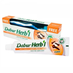 Зубная паста Хербл Гвоздика Дабур (Herb'l Clove Toothpaste Dabur), 150 г. + зубная щётка