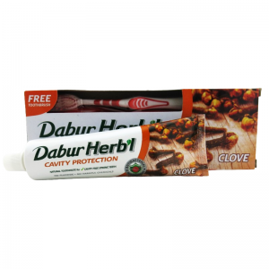 Зубная паста Хербл Гвоздика Дабур (Herb'l Clove Toothpaste Dabur), 150 г. + зубная щётка