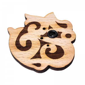 Подставка под благовония из бука Святилище для фимиама «Медитация. Символ: Знак ОМ», 7 см.