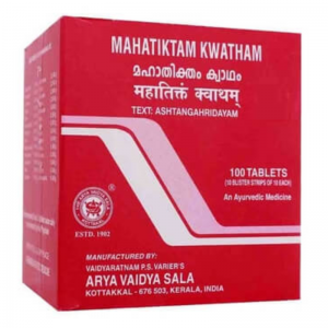 Махатиктам Кватхам Арья Вадья Сала Коттаккал (Mahatiktam Kwatham Arya Vaidya Sala Kottakkal), 100 таб.