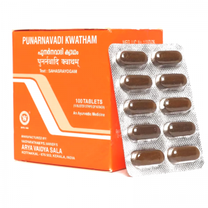 Пунарнавади Кватхам Арья Вадья Сала Коттаккал (Punarnavadi Kwatham Arya Vaidya Sala Kottakkal), 100 таб.