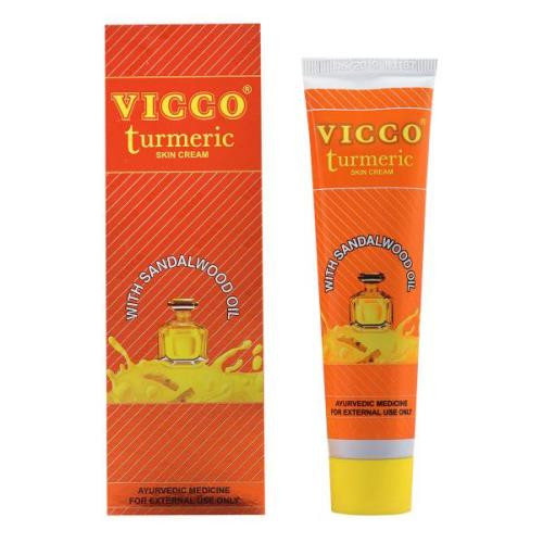 Крем с Куркумой и Сандаловым маслом Викко (Turmeric skin cream with Sandalwood oil Vicco), 30 г.