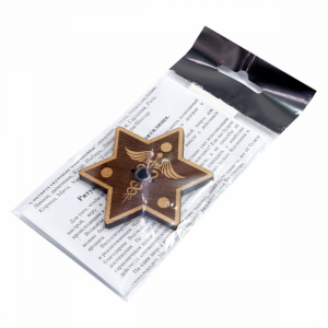 Подставка под благовония из бука Святилище для фимиама «Повышение иммунитета. Символ: Кадуцей», 7 см.  