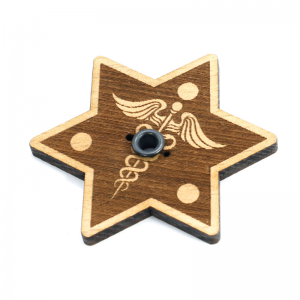 Подставка под благовония из бука Святилище для фимиама «Повышение иммунитета. Символ: Кадуцей», 7 см.  