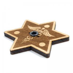 Подставка под благовония из бука Святилище для фимиама «Повышение иммунитета. Символ: Кадуцей», 7 см.  