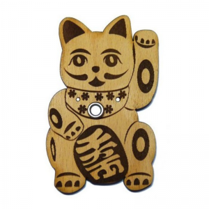 Подставка под благовония из бука Святилище для фимиама «Привлечение клиентов. Символ: Манеки-Неко», 8.5х5 см.