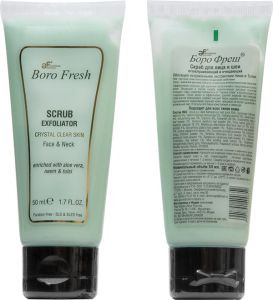 Скраб для лица и шеи Алоэ вера, Ним и Тулси Боро Фреш (Scrub exfoliator Aloe vera, Neem, Tulsi Boro Fresh), 50 мл.