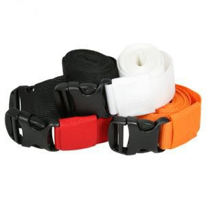 Ремень для йоги с пряжкой белый