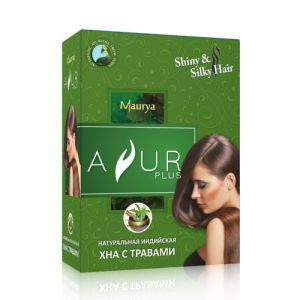 Натуральная индийская хна с травами Аюр Плюс (Ayur Plus), 50 г.
