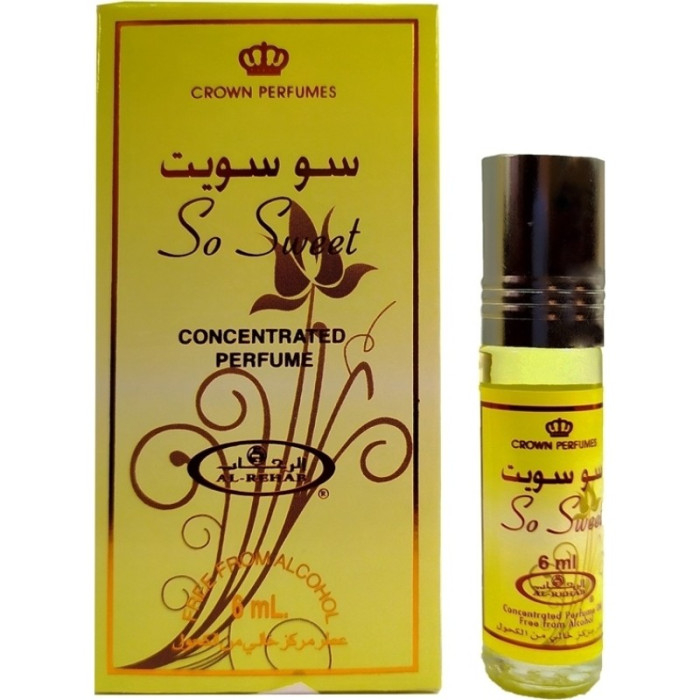 Духи масляные арабские «Со Свит» Аль Рехаб (So Sweet Al Rehab), ролик 6 мл.  