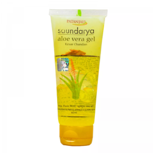 Гель Алоэ Вера «Саундарья» с Шафраном и Сандалом Патанджали (Saundarya Aloe Vera Gel Cesar Chandan Patanjali), 60 мл.