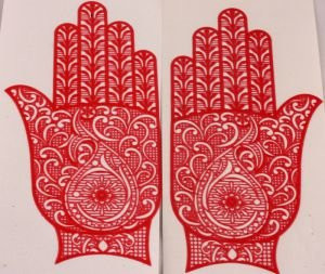 Тату трафарет (ладошка)