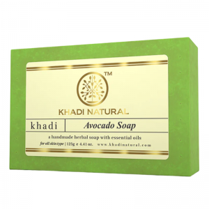 Глицериновое мыло ручной работы с авокадо Кхади Натурал (Avocado soap Khadi Natural), 125 г.