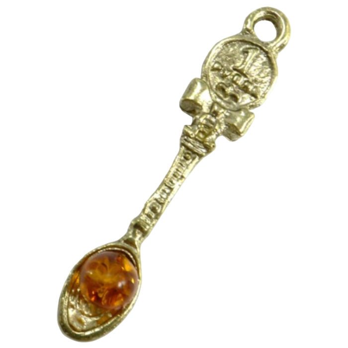 Талисман для кошелька Ложка - загребушка с икрой «Защита финансов», 3.8 см