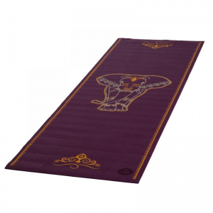  Коврик для йоги Leela «Big Elephant» 183х60х0.45 см, баклажан