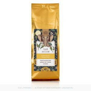 Чай чёрный мелколистовой резаный с типсами ASSAM GBOP Black Tea Золото Индии, 100 г.