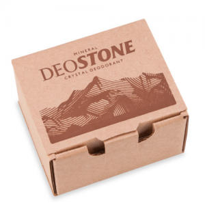 Дезодорант-кристалл Алунит в подарочной эко-коробочке (Мыльные орехи), 55 г.