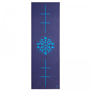 Коврик для йоги Leela «Yantra» 183х60х0.45 см, темно-синий