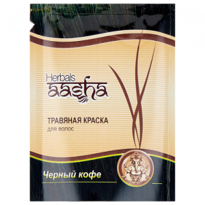 Травяная краска для волос черный кофе Ааша Хербалс (Aasha Herbals), 60 г.