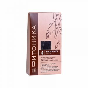 Биокраска Фитоника №4 Чёрный цвет БиоБьюти (Biocracy Fotonica No. 4 Black color BioBeauty), 30 г.