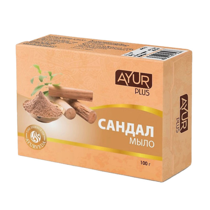 Мыло натуральное Ayur Plus Сандал, 100 г.