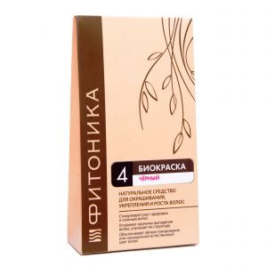 Биокраска Фитоника №4 Чёрный цвет БиоБьюти (Biocracy Fotonica No. 4 Black color BioBeauty), 150 г. 