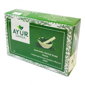 Аюрведическое мыло Ним Аюрганга (Ayurvedic soap Neem Ayurganga), 75 г.