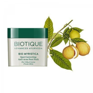 Маска для лица против акне «Био Мускат» Биотик (Bio Myristica Spot Correcting Anti-Acne Face Pack Biotique), 20 г.