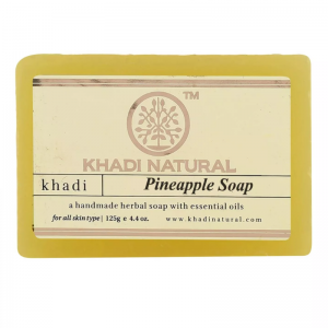 Глицериновое мыло ручной работы с ананасом Кхади Натурал (Pineapple soap Khadi Natural), 125 г.