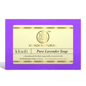 Глицериновое мыло ручной работы с лавандой Кхади Натурал (Pure lavender soap Khadi Natural), 125 г.