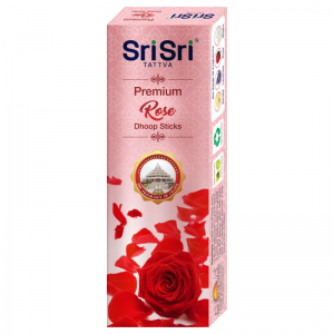 Безосновные благовония Роза Премиум Шри Шри Таттва (Rose Dhoop Sticks Sri Sri Tattva), 50 г.