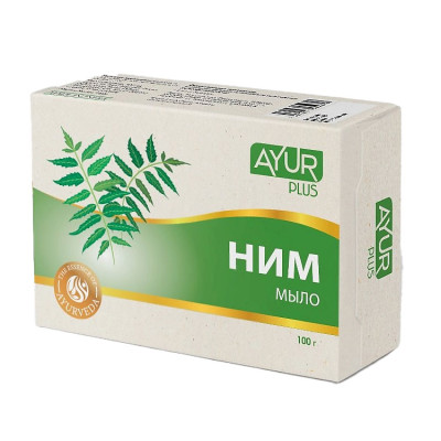Мыло натуральное Ayur Plus Ним, 100 г.