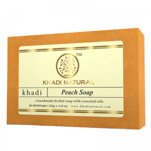 Глицериновое мыло ручной работы персик Кхади Натурал (Peach soap Khadi Natural), 125 г.