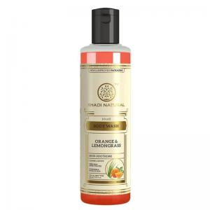 Гель для душа «Апельсин и Лемонграсс» Кхади Натурал (Orange & Lemongrass Body Wash Khadi Natural), 210 мл. 