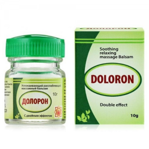 Успокаивающий и расслабляющий массажный бальзам с двойным эффектом Долорон (Soothing relaxing massage balsam Double effect Doloron), 10 г.