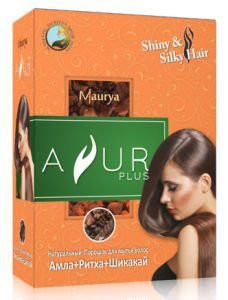 Аюрведический порошок для волос Амла+Ритха+Шикакай Аюр Плюс (Ayur Plus), 50 г.