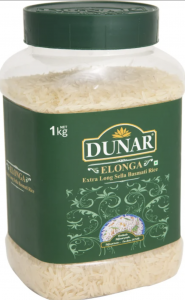 Рис Басмати длиннозерный пропаренный Dunar Elonga Sella, 1кг.
