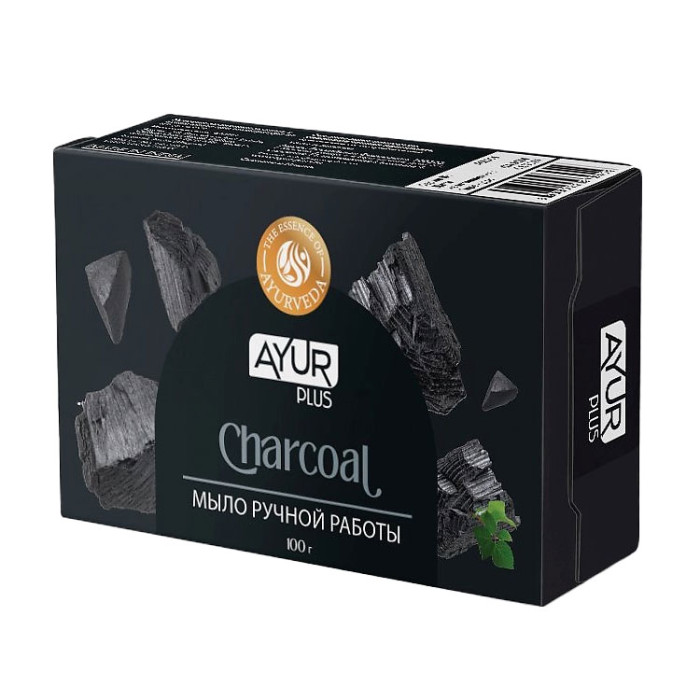 Мыло ручной работы Ayur Plus Charcoal, 100 г.
