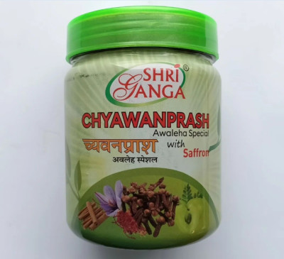 Чаванпраш с шафраном Шри Ганга (Chyawanprash Shri Ganga), 500гр 