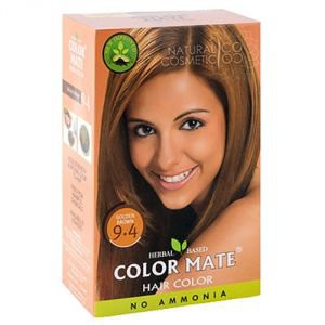 Натуральная краска для волос на основе хны Color Mate (9.4), золотисто-коричневый, без амиака 75 г.
