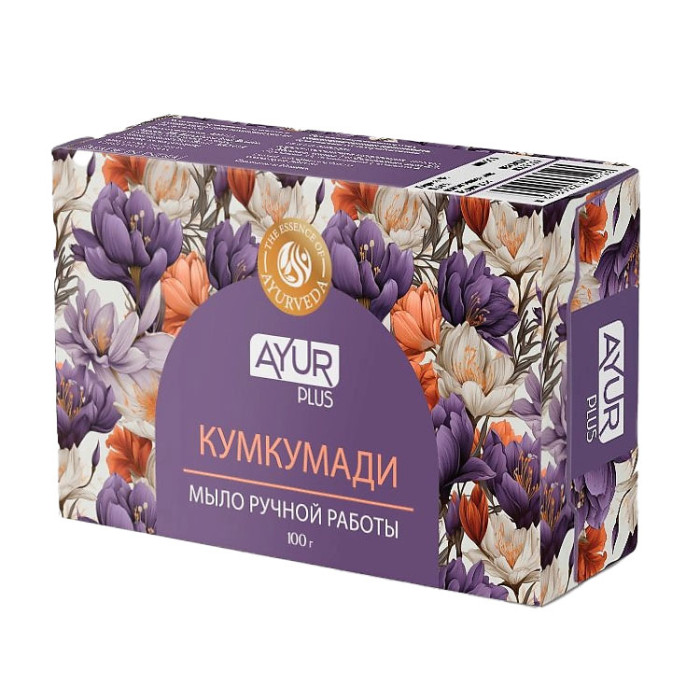 Мыло ручной работы Ayur Plus Кумкумади, 100 г.