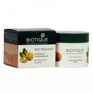 Скраб для нормальной и сухой кожи с грецким орехом Биотик (Bio Walnut Biotique), 50 г.