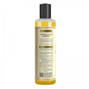 Шампунь «Шафран, Тулси и Ритха» Кхади Натурал (Hair Cleanser Saffron, Tulsi & Reetha Khadi Natural), 210 мл.