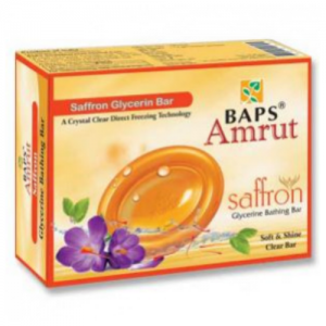 Мыло банное глицериновое Шафран Бапс Амрут (Saffron Glycerine Bathing Bar Baps Amrut), 75 г.