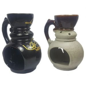 Аромалампа «Кувшинчик» средний с резьбой 13см-11см керамика (в ассортименте)