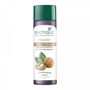 Шампунь-кондиционер для объема волос с Грецким орехом Биотик (Walnut Volume & Bounce Shampoo & Conditioner Biotique), 120 мл.