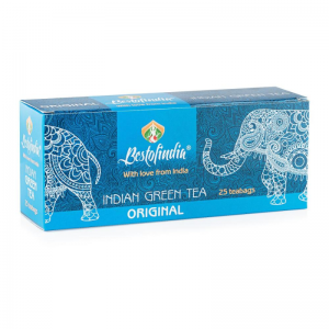 Чай зеленый индийский пакетированный Оригинальный Бестофиндия (Original Indian Green Tea Bestofindia), 25х2 г.