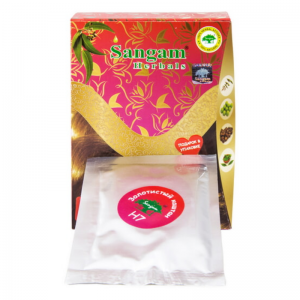 Краска для волос на основе хны «Золотистый Каштан» Н7 Сангам Хербалс (Sangam Herbals), 60 г.